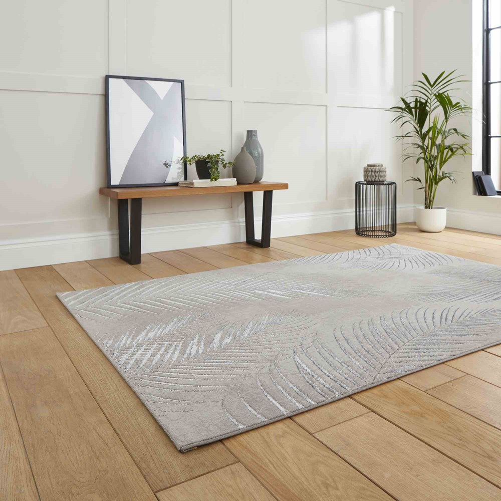 Creation 50051 Botanical Rugs in Grey Silver